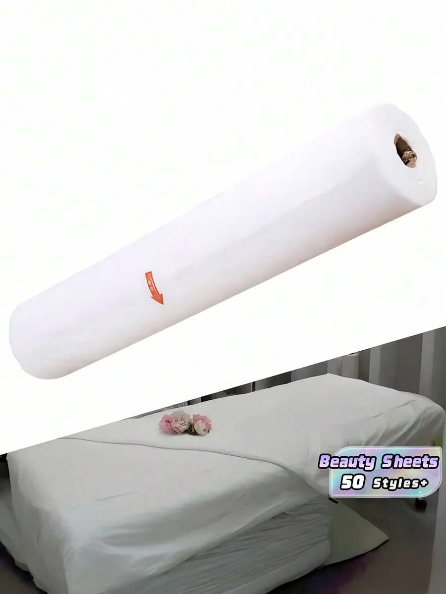 50pcs/Roll Disposable Bed Sheets - Made Of Non-Woven Fabric, Unscented, Size 70x53cm, Suitable For Beauty Salons, Spas, Massage Tables, Tattoo Studios, Massage Table Covers | Soft Texture | One-Time Use Fabri - Multicolor - View 1