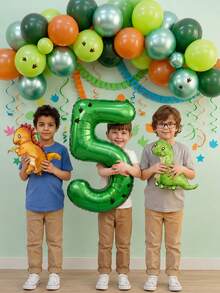 MINKOJA MINKOJA 41pcs Dinosaur Balloon Set With T-Rex Foil Balloons For Birthday Party Decorations, BabyShower, Party Supplies - View 6