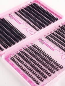 560pcs DIY Lash Clusters 30D-80D Faux Mink Individual Lashes, D Curl Natural Fluffy Wispy Reusable Easy Wear For DIY Eyelash Extension Look - D - View 5