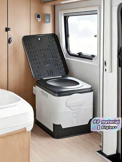 Toilette pliante portable avec couvercle, toilette d'urgence polyvalente, convient pour le camping en voiture, la navigation de plaisance, la randonnée, les voyages en extérieur, sans imperméabilité, sans électricité, y compris des sacs poubelle, des sacs à main, des boîtes, des armoires, des étagères de stockage extérieur, des boîtes de tri