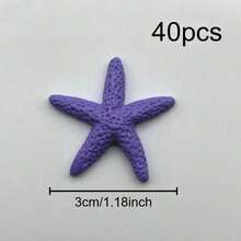 1.18英寸树脂海星装饰品，可爱迷你海星，适用于婚礼、节日装饰、家居装饰和DIY工艺品 - 星星 - 查看 21