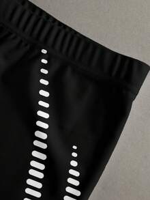 ZELFYO Men's Striped Contrast Color Casual Swim Trunks For Beach/Resort, Holiday - Multicolor - View 3
