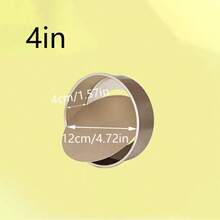 1 Peça Forma Redonda de Bolo de Aço Carbono com Bottom Removível, Ferramenta de Cozimento Antiaderente para Cozinha Doméstica - Dourado - Visão 4