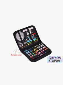 127pcs/158pcs/172pcs(Random Colors)Portable Sewing Kit Set, Multi-Function Needle Thread Tools Organizer, Travel Home Sewing Supplies Storage Case - multicolor - View 1
