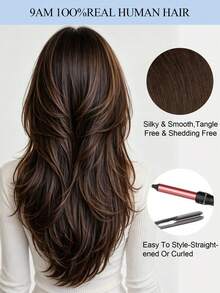 Flat Tip Hair Extensions Human Hair,Dark Brown Color,12-22InchSet For Types,Natural Straight,Versatile Styling Options,Silky Straight With Thick Ends,Add Length For Wedding, Lightweight And Soft,Adds Volume For Everyday Wear,Easy Style And Maintain - S02 - View 12