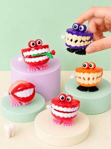 MINKOJA 1/2/4/6/8/12/18/24PCS Chattering Teeth Wind Up Toy Walking Teeth, Clockwork Toys, Teeth Clockwork Walking Toys, Funny Teeth Toys, Gags Practical Joke Toys, Birthday Party Favors, Gift Bag Stuffer, Pinata Filler, Random Colors And Styles - Multicolor - View 2