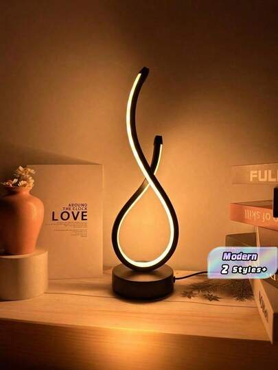 1 Đèn bàn hiện đại - LOVE, cấp nguồn qua USB, 3 màu có thể điều chỉnh độ sáng, phù hợp với nhiều loại phòng: Phòng ngủ, Phòng khách, Văn phòng, Đồ trang trí, Trang trí phòng, Nhà ở, Nhà bếp