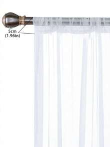 1Pc Solid Color Light-Weight Voile Curtain, Modern Minimalist Polyester Sheer Window Curtain For Bedroom, Living Room, Balcony Decoration - Multicolor - View 5