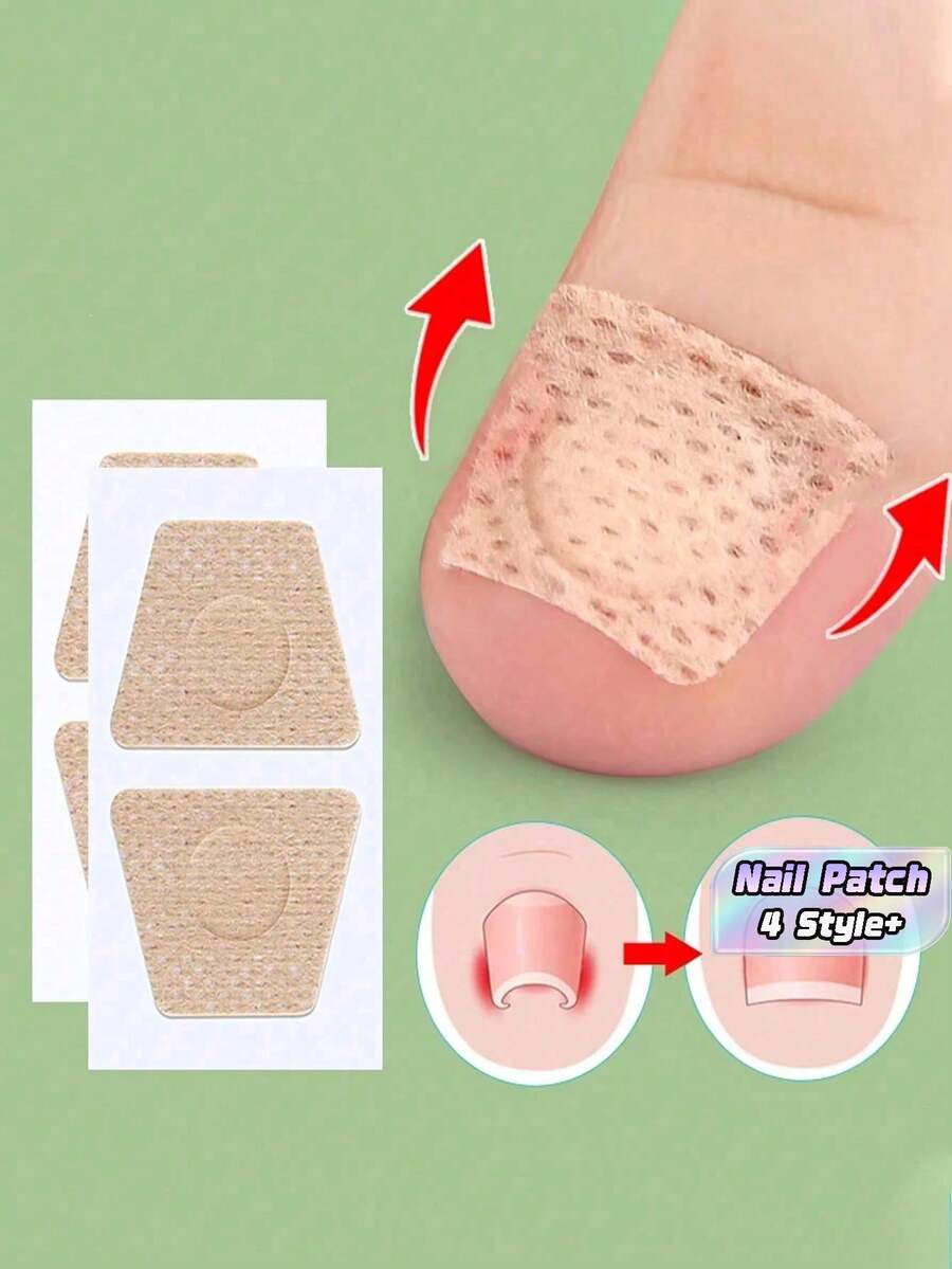 10/20/30/40Pcs Hand & Foot Nail Repair Patches, For Nail Renewal, Super Repair, Improve Discolored Or Damaged Nails Appearance, Reduce Discoloration And Thickness, Portable And Practical, Suitable For Daily Commute, Travel, Damaged Nails, Peeling - Multicolor - View 1