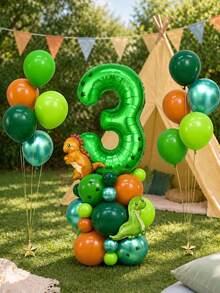 MINKOJA MINKOJA 41pcs Dinosaur Balloon Set With T-Rex Foil Balloons For Birthday Party Decorations, BabyShower, Party Supplies - View 9