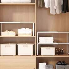 2pcs/1pc Rak Organizer Lemari Multifungsi yang Dapat Diperluas - Rak Penyimpanan Pakaian Logam Kokoh dengan Tinggi yang Dapat Diatur, Cocok untuk Rumah, Kantor, Toko Ritel, Dapur, Kamar Tidur, Meja, Rak Sepatu, Rak Buku, Rak Lemari Pakaian, Pengorganisasian Rumah & Kantor - View 11