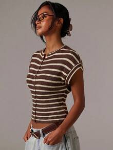 Athîral Áo len nữ vest - Cà phê nâu - Xem 5