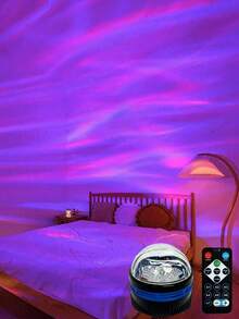 1PC Aurora LED Projector Light, USB Starry Sky Projection Lamp With Remote Control, Suitable For Bedroom, Living Room, Office, Party, Home, Holiday, Birthday, Ceiling And Wall Decor - Multicolor - View 16