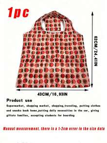 1/160 Large Capacity Shopping Bag, Friendly Bag, Creative Portable Printing Handheld Storage Bag - Multicolor - View 12