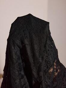 Slumberist Sexy Sheer Lace Deep V Backless Sleeveless Women Lingerie Jumpsuit - Black - View 8