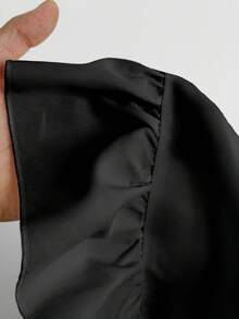 Maweii 플러스 사이즈 프렌치 스타일 다층 러플 디자인 로맨틱 블라우스 - 블랙 - 보기 10