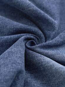 MENRIVO Jeans rectos de unicolor versátiles y casuales con bolsillos para hombres - Azul - Ver 6