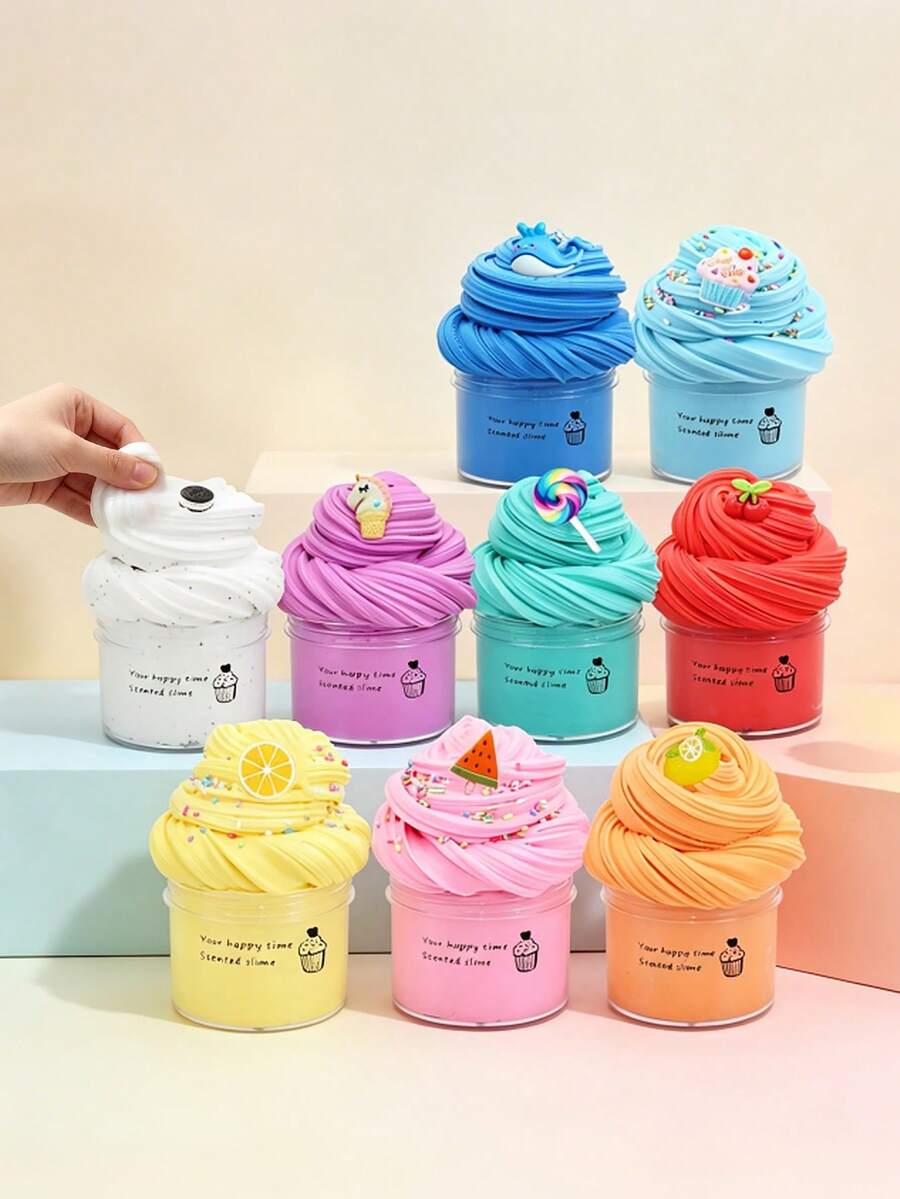 MINKOJA MINKOJA DIY奶油泡沫胶泥套装,可爱不粘手压彩色泥,儿童手工材料包,适合儿童,趣味感官玩具,益智减压玩具,理想的生日礼物和节日礼物。 - 彩色 - 查看 1