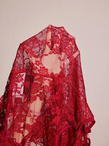 Slumberist Burgundy Lace Sheer Camisole Sexy Backless Lace Nightgown - Burgundy - View 8