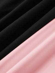 SHEIN BASICS 2件/組休閒素色針織圓領長袖女款連身衣 - 彩色 - 查看 5