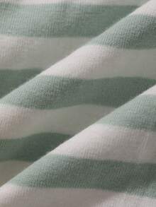 DAZY Striped Pattern Sleeveless Camisole Waist Cinched Dress, Women Summer Nightgown - Green - View 6