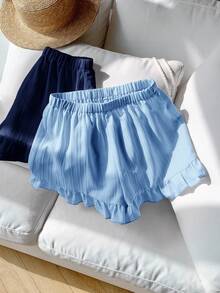 Comfortcana 2件組夏季休閒度假荷葉邊鬆身短褲 - 彩色 - 查看 6