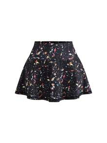 SHEIN Cheerettes 女款全印花休閒健身運動裙褲，適合健身房、皮拉提斯、網球、登山、世界盃啦啦隊、夏季運動鍛鍊 - 彩色 - 查看 15