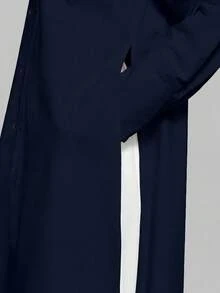 Ontre 2026SS新款休閒寬鬆度假套裝襯衫，棕色長版襯衫，女款襯衫，女款鈕扣襯衫，通勤，夏季商務休閒女款度假海灘生日派對套裝，女教師套裝，女款辦公穿搭 - 棕色 - 查看 7