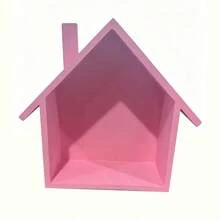 Joivida 1 PC Cute Wall Mounted Wooden Small House, Retro Nostalgic Home Wall Decoration, Wall Mounted Wooden Decoration, Simple Storage Rack, Suitable For Bedroom, Living Room, Kitchen, Etc - Multicolor - View 9