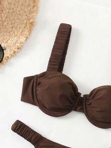 Swim Vcay Enfärgat bikiniset för strandsemester - Brun - Visa 4