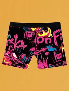 Notgurli 5pcs/Pack Men's Printed Boxer Briefs - Multicolor - View 3