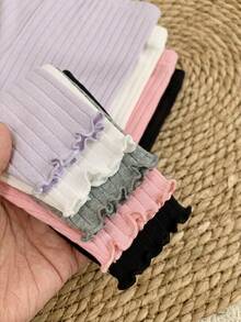 LMoss Kids 5 buah Legging Rajut Kasual Warna Polos untuk Bayi Perempuan - Grey - View 6