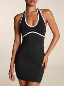 SHEIN BAE Women's Casual Racerback Sleeveless Dress - Black - View 1
