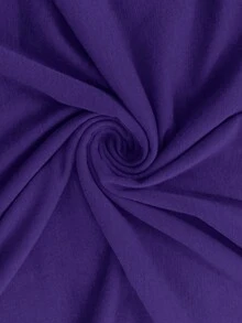 SHEIN LUNE Camiseta de unicolor versátil y casual, de verano - Morado - Ver 7