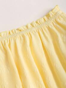 Sweetra Vacation French Style Sexy Romantic Cute Camisole Top And Yellow Mini Skirt Set Beach Brunch Summer - Yellow - View 3
