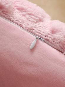1 pezzo Federa per cuscino con fiocco, decorazione d'interni coquette, carina, in finta pelliccia morbida, stile preppy, soffice e vellutata, federa decorativa per letto, divano e divano, decorazione per la casa in primavera-estate - Rosa - Visualizzare 8