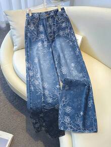GlowEve CURVE Plus Size Women Spring/Summer Embroidered Jeans - Medium Wash - View 1