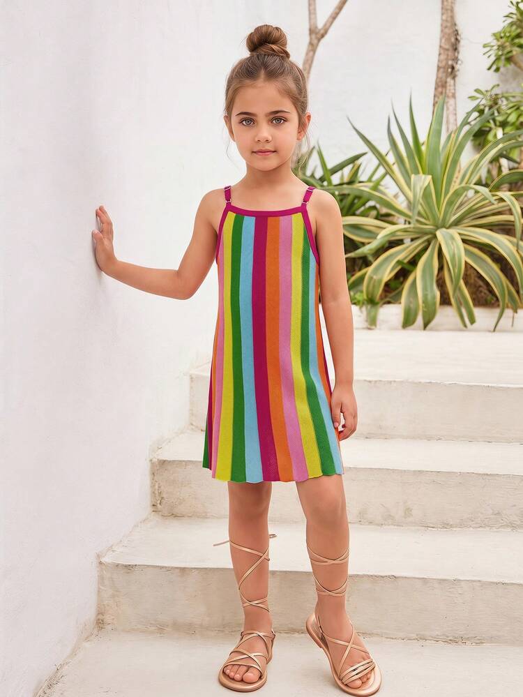 Young Girl' Colorblock Sleeveless Dress