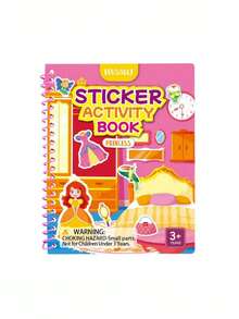 Princess Farm Animals Vehicles Reusable Sticker Book Waterproof Double Sided Design Cognitive Learning Activity For Kids 3+ Travel Friendly Play Christmas Stocking Fillers Holiday Gift Ideas Must Haves - Multicolor - View 16