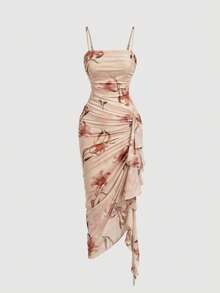 Women Midi Dresses - Brown - View 6