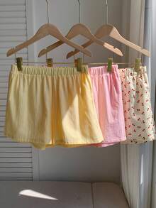 Quần short nữ cạp chun, thoáng khí, đa năng, thích hợp mặc mùa hè. - Nhiều màu - Xem 5