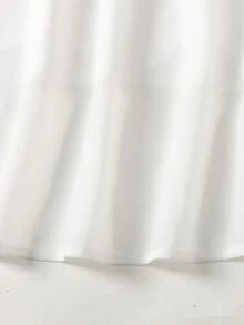 SHEIN 青少年女孩優雅日常通勤無袖百褶中長洋裝，黑白拼接色塊，休閒優雅通勤風，適合春夏戶外穿著 - 黑與白 - 查看 5