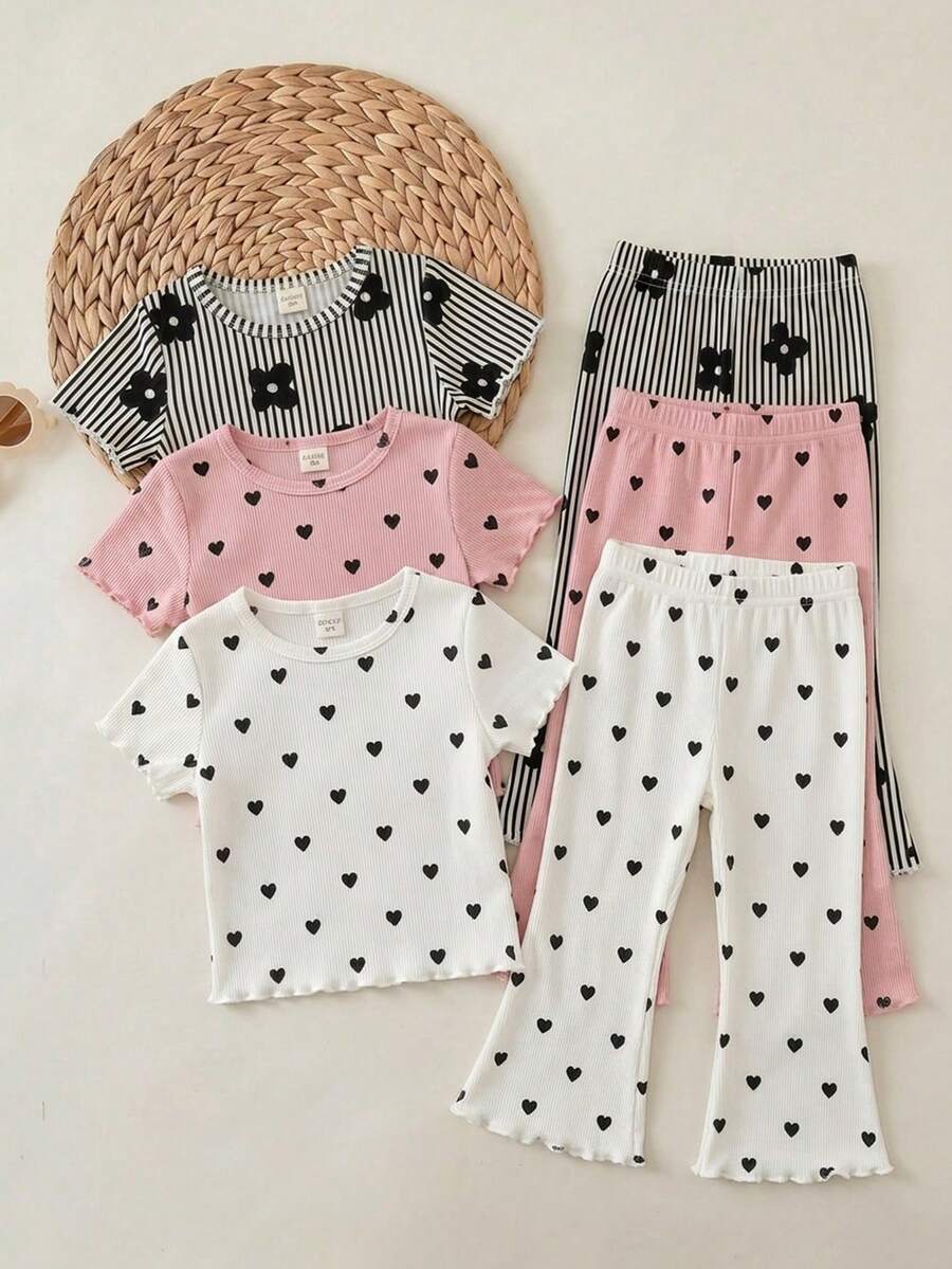 3 piezas Pantalones para bebé niña - Multicolor - Ver 1