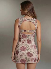 Nuvra Women's Floral Print Ruched Casual Party Mini Dress - Multicolor - View 2