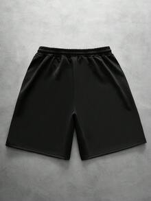 PAVTROS 男士街头风向日葵花卉压纹印花短裤，适合各种场合送给朋友、男友、丈夫的理想礼物 - 黑色 - 查看 3