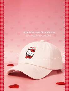 HELLO KITTY AND FRIENDS | SHEIN 1頂棒球帽，適用於棒球、籃球及其他運動，秋季百搭，運動風，1990年代復古風，鮮豔色彩，平簷帽，可調節休閒老爹帽，中性運動遮陽帽，防曬休閒帽，適合旅行、派對、海灘及其他場合 - 粉 - 查看 5