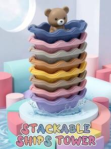 MINKOJA Animal Boat Bath Toy, Floating Water Figure With Connectable & Stackable Design, Mix-And-Match Animal Figure For Tub Play, Ideal Birthday & Holiday Gift, Pool & Bath Time Entertainment For All Ages, Versatile Floating Activity Toy - Multicolor - View 6