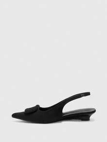 CUCCOO BIZCHIC Sepatu Wanita Musim Semi dan Musim Panas Terbaru, Sepatu Suede Hitam Berujung Lancip, Sepatu Retro untuk Berkomuter, Kencan Sehari-hari, Sepatu Serbaguna untuk Tempat Kerja - Hitam D - View 3