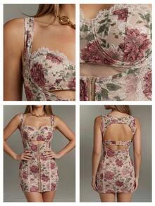 Nuvra Women's Floral Print Ruched Casual Party Mini Dress - Multicolor - View 4
