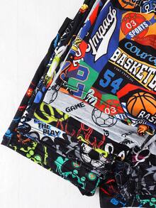 SHEIN 5pcs/Pack Kids/Tween Boys' Sports & Gaming Graphic Elastic Waist Briefs - Multicolor - View 5